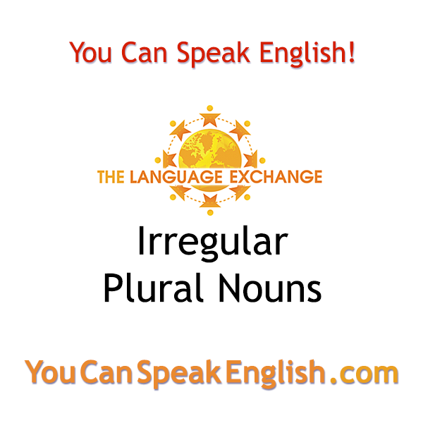 Irregular Plurals You Can Speak English