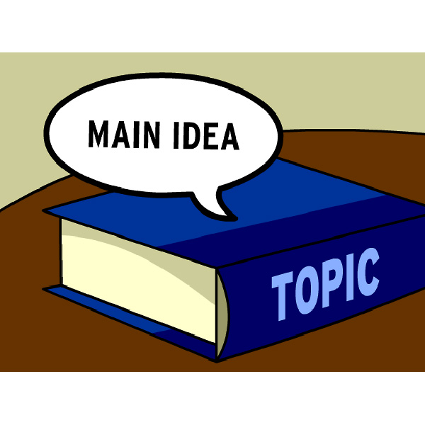 main idea definition speech